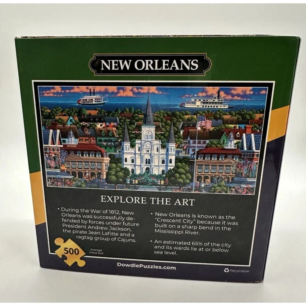 2022 Dowdle NEW ORLEANS Jigsaw Puzzle 500pc New Pieces Sealed 16x20 Made USA